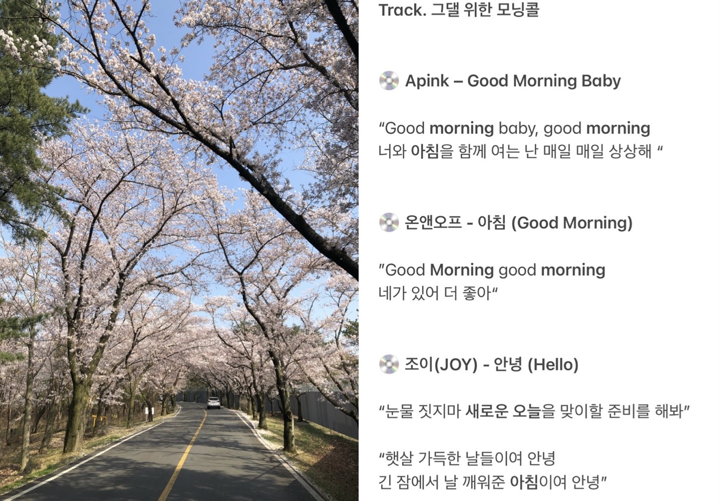 Track. 그댈 위한 모닝콜