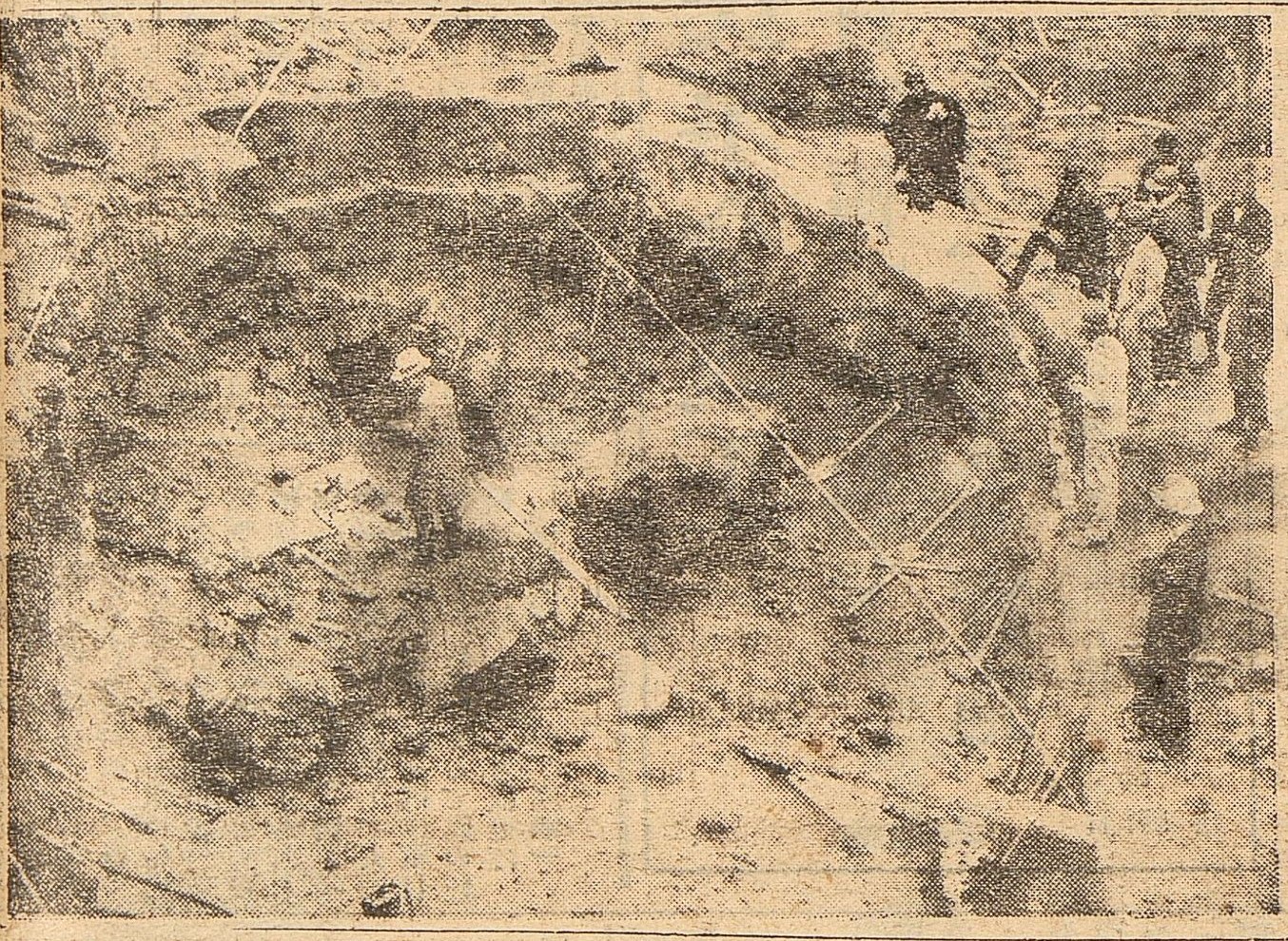 미쓰코시 백화점 추락사고현장 (출처 1929년 5월 7일자  『京城日報』)