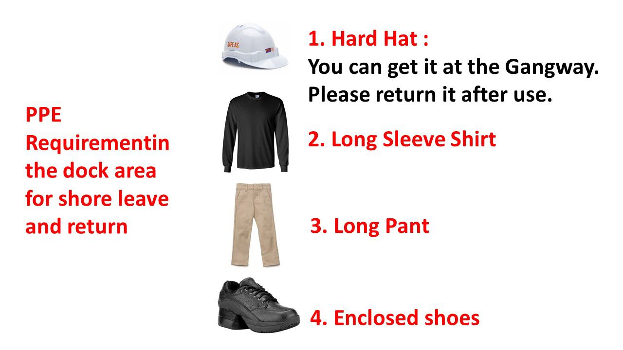 Dress Code for the Curaçao Dry Dock Port