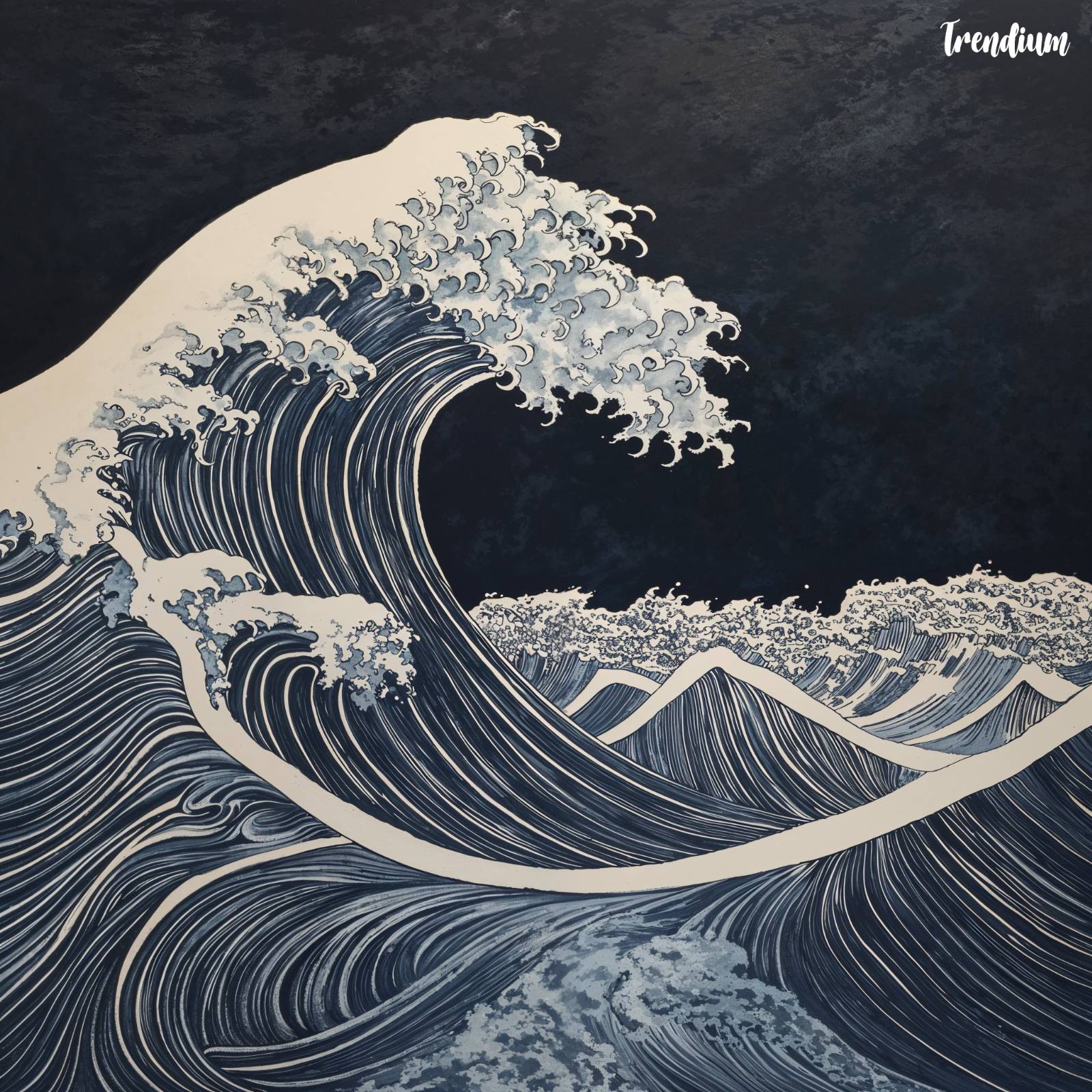 [prompt] Ukiyo-e, wave