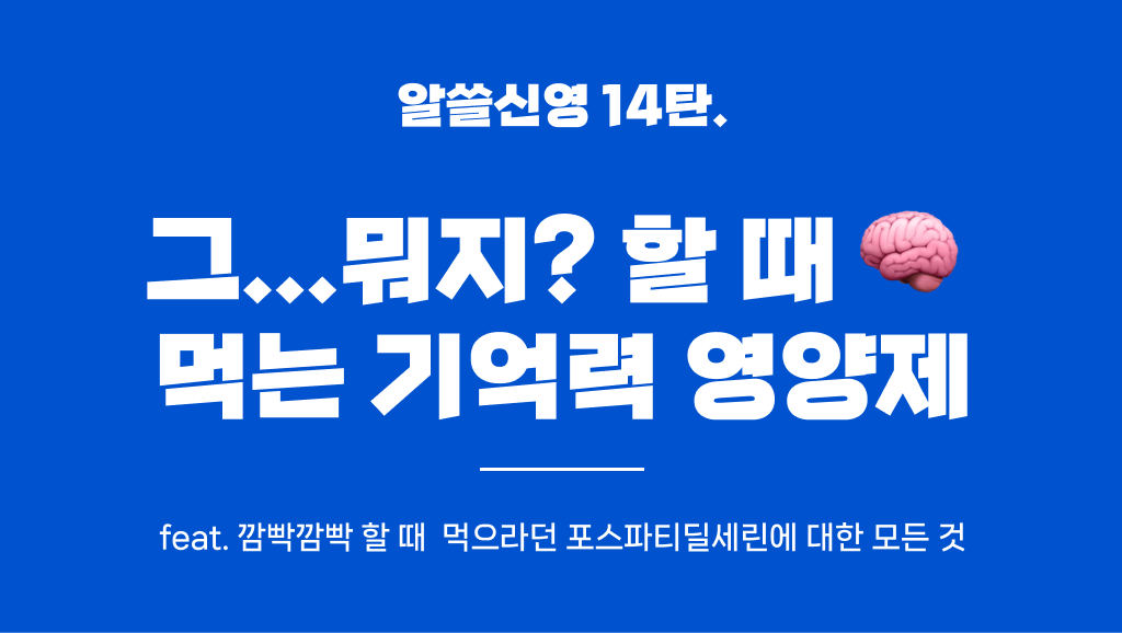 오늘 영양제를 먹었던가? 이렇게 깜빡할 때 먹는 영양제도 따로 있다고?의 썸네일 이미지
