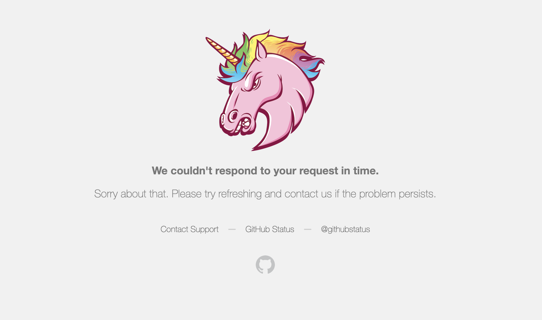 Github Error: 504 Gateway Time-out