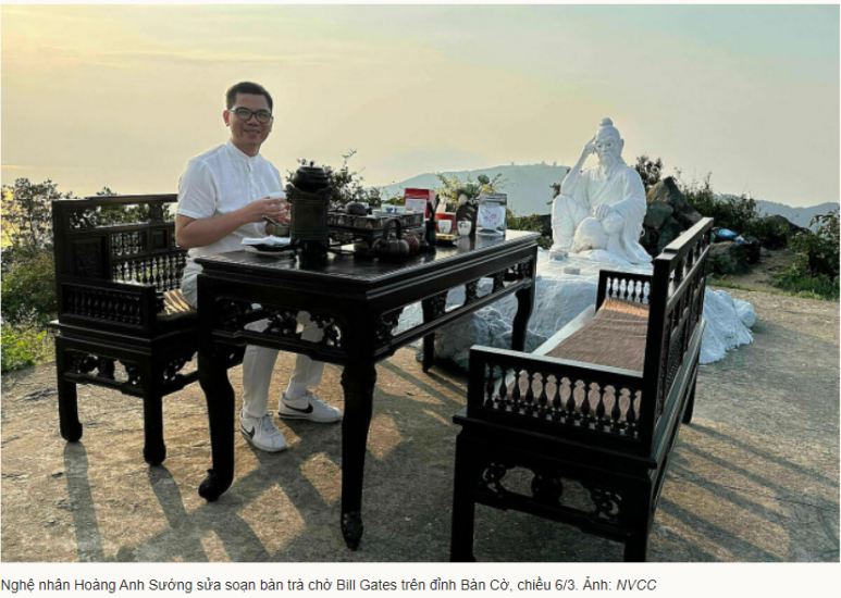 3/6 오후 반꺼 봉에서 빌 게이츠와 다도를 한 황 아잉 스엉 명인