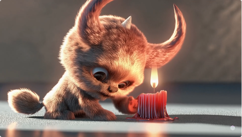 OpenAI, https://cdn.openai.com/sora/videos/monster-with-melting-candle.mp4