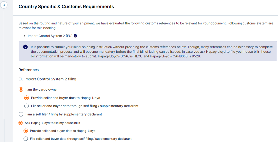 Country Specific & Customer Requirements