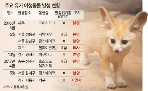 [동물] 버려지는 멸종 위기 동물의 썸네일 이미지