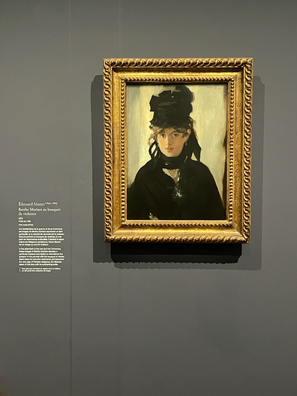 Édouard Manet / Berthe Morisot au bouquet de violettes (1872)