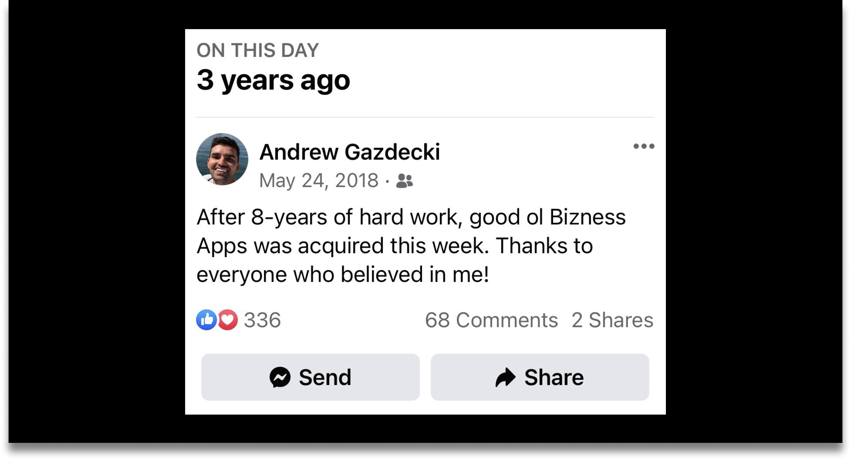 8년 만에 서비스를 매각한 앤드류