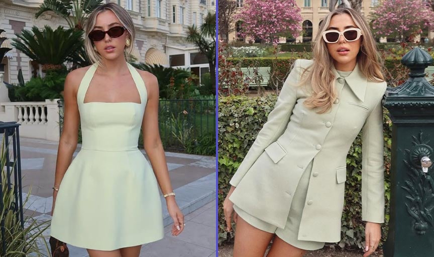 Odd Muse 의상을 입은 에이미(왼쪽)