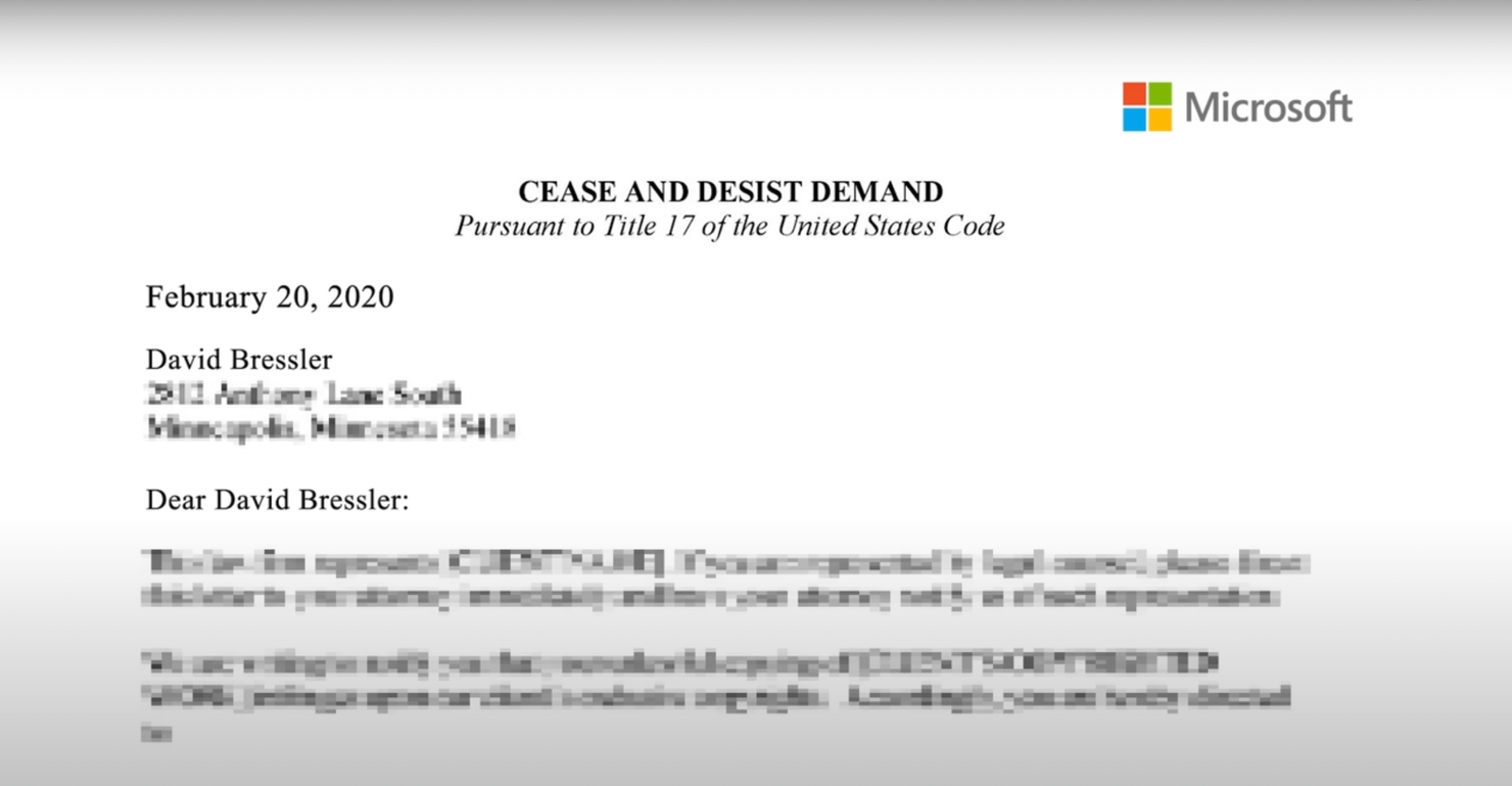 그리고 MS로부터 날라온 정리 명령