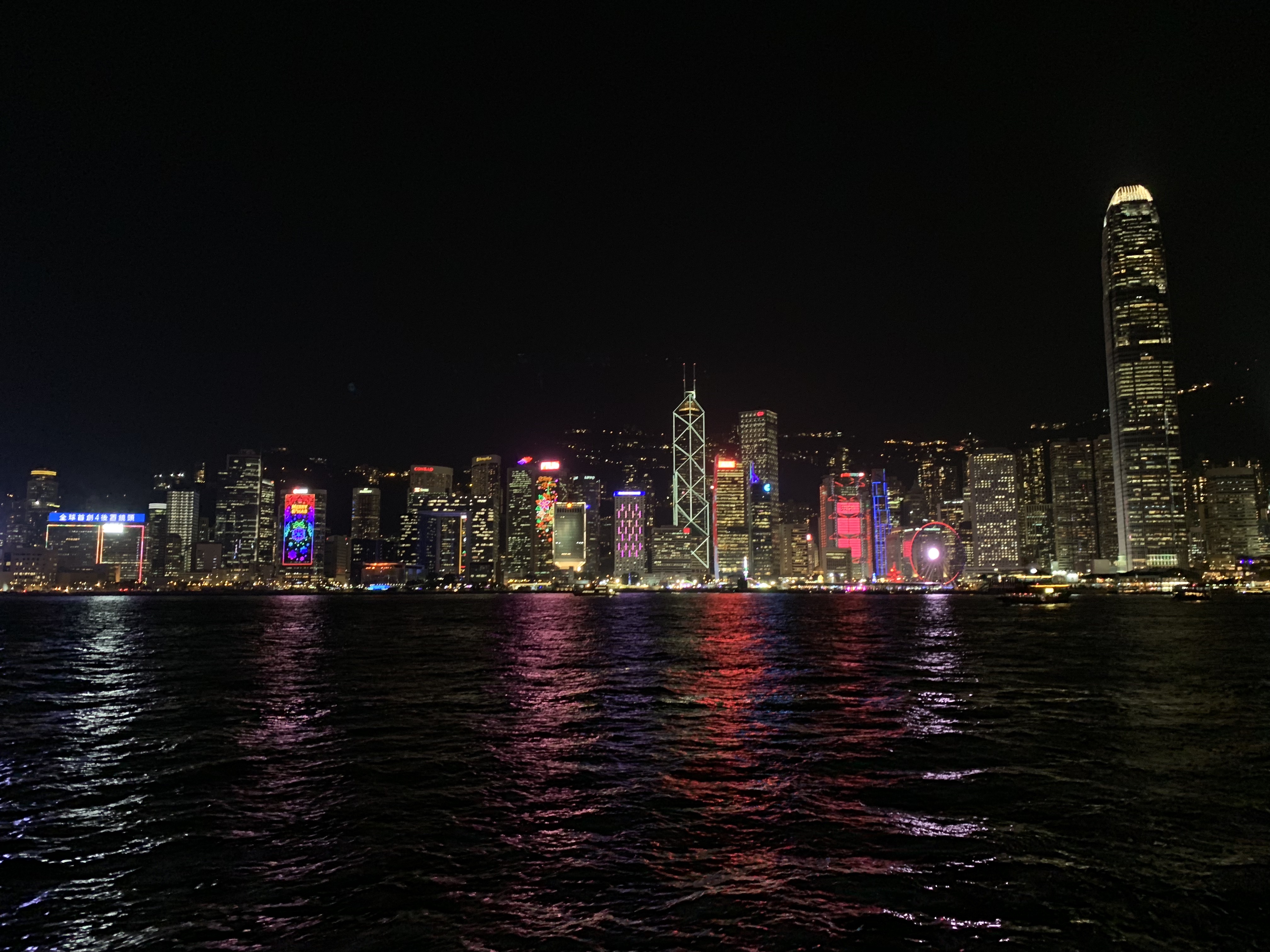 2018년 겨울 스타 페리 위에서 본 홍콩섬