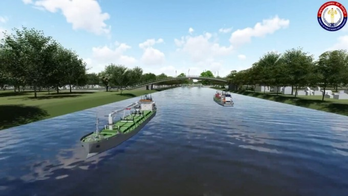 푸난 테코 운하 프로젝트의 한 구간 풍경