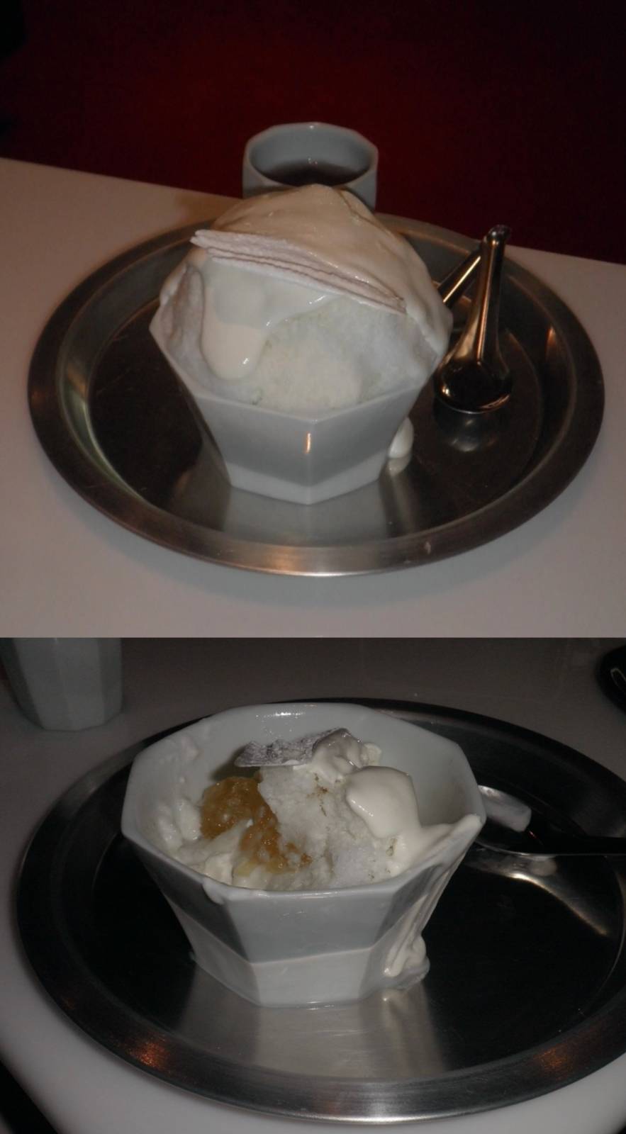 이달의 빙수와 티 세트 - 유자 참외 빙수 © 퍼니