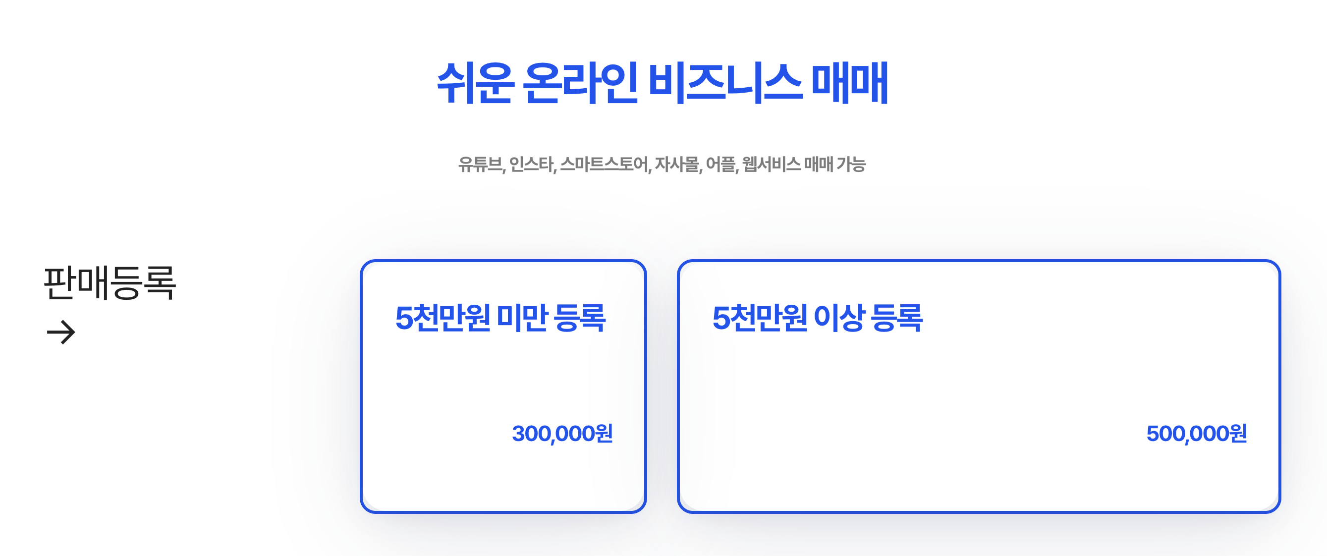  5000만원을 기준으로 판매 구분을 하고 있습니다.