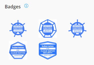 취득한 Kubernetes 자격증 배지는 Linux 재단의 개인 프로필 페이지에서 확인할 수 있습니다.