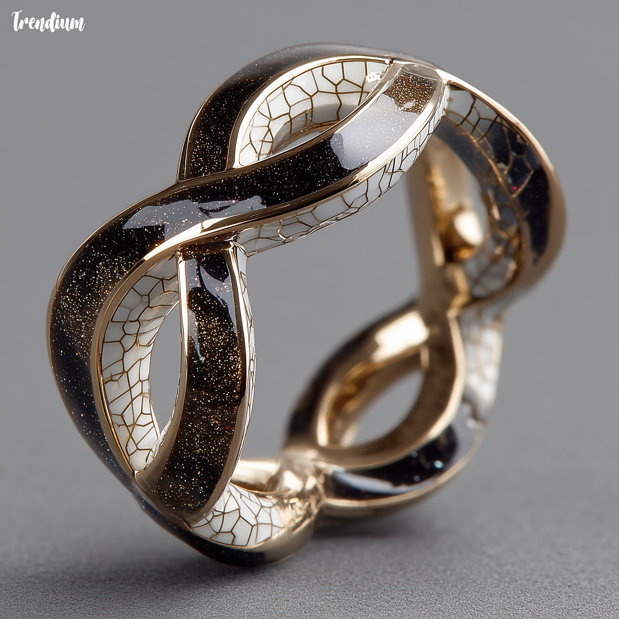 [prompt] Escher-style jewelry design, infinite loop ring, optical illusion pattern --stylize 400 --v 7