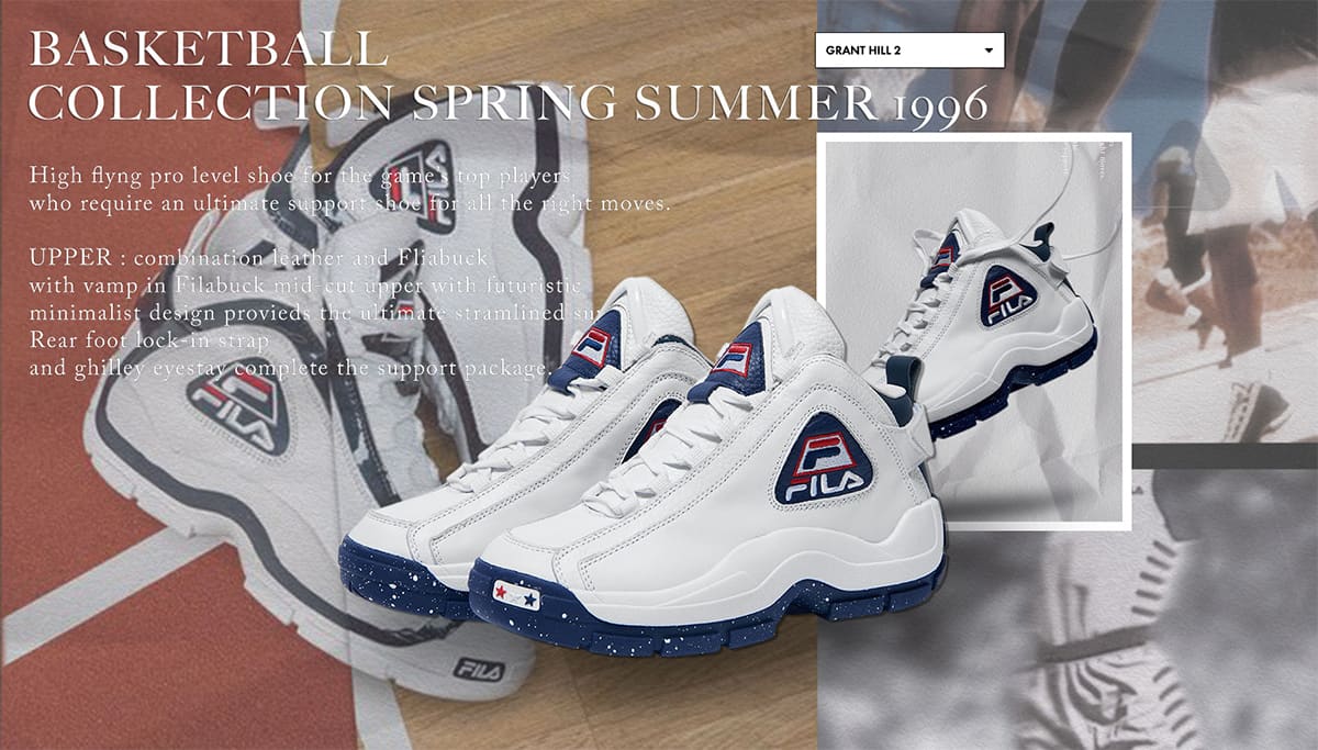 휠라 110주년 기념, 그랜트 힐 2 1996 티어제로