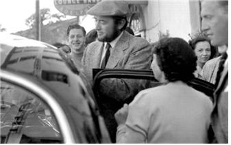 Actor Gregory Peck signs autographs on the set of the film 'Moby Dick' at Youghal on July 29, 1954 (Eco Live.ie)