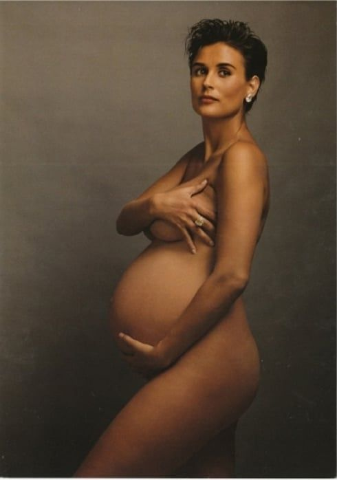 90년대 큰 논란거리가 되었던 데미무어의 만삭 사진 ⓒ 애니 레보비츠