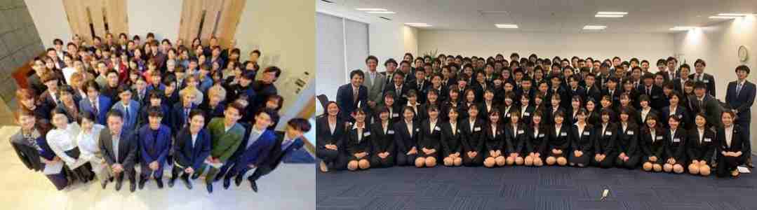 2024년과 2020년 신입 사원 입사 기념 사진, 새로운 출발을 위한 이 날의 기념할 것이란 아마도 모두가 동일하게 차려입는 소속감 보다는 자유로운 새출발일 거에요.