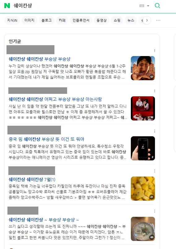 이미지 = 네이버 블로그 캡처 (https://search.naver.com/search.naver?sm=tab_hty.top&where=nexearch&ssc=tab.nx.all&query=쉐이칸샹&oquery=쉐이칸샹&tqi=jb8rodpzLiwssBVk7oGssssssu0-256604&ackey=kpuga6m8)