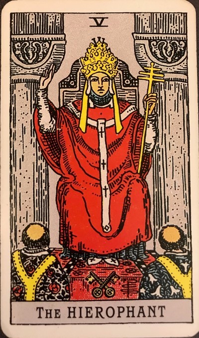 타로카드 교황의 이미지 - 신의 말을 전하고 있다 