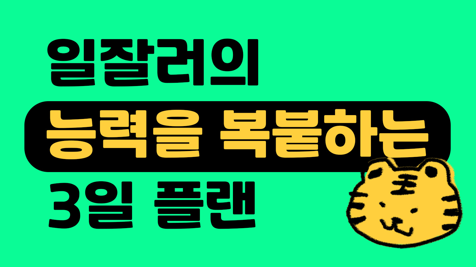일잘러 능력을 복붙하는 3일 플랜의 썸네일 이미지