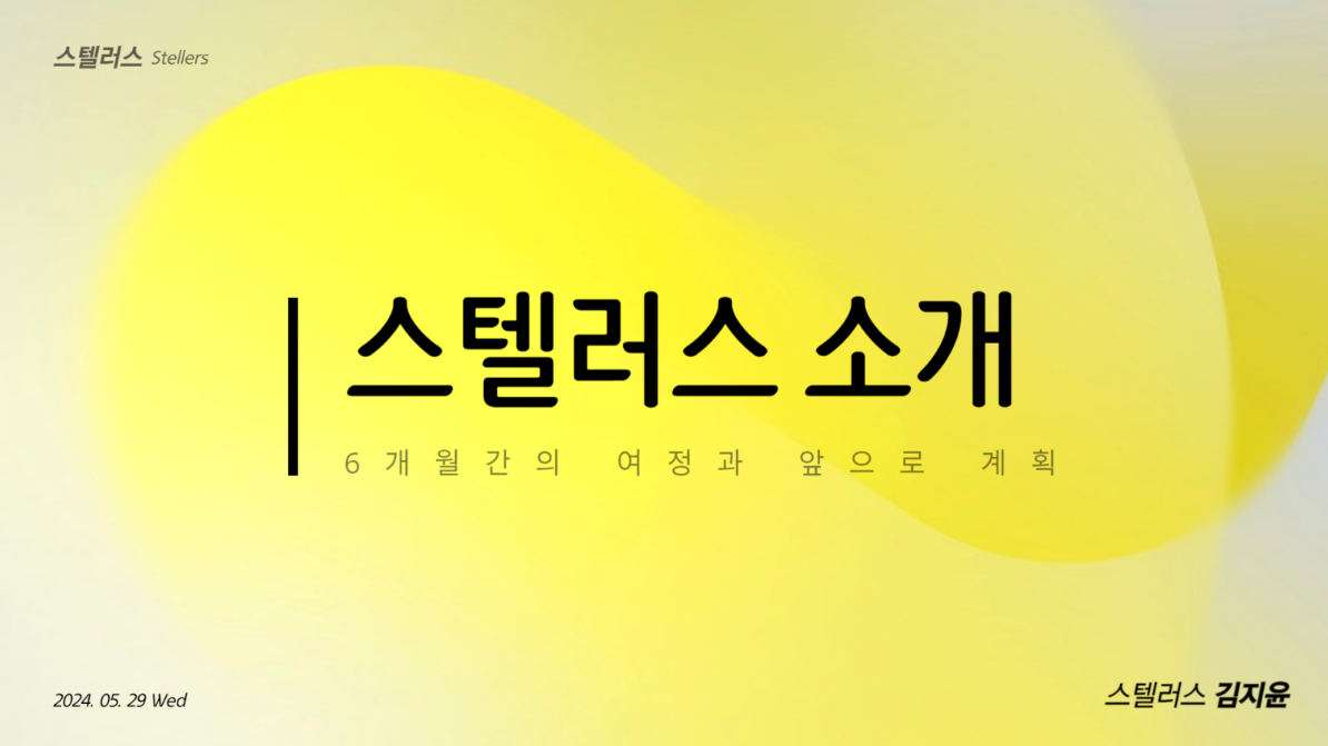 스텔러스 온라인 사업 설명회 자료 일부