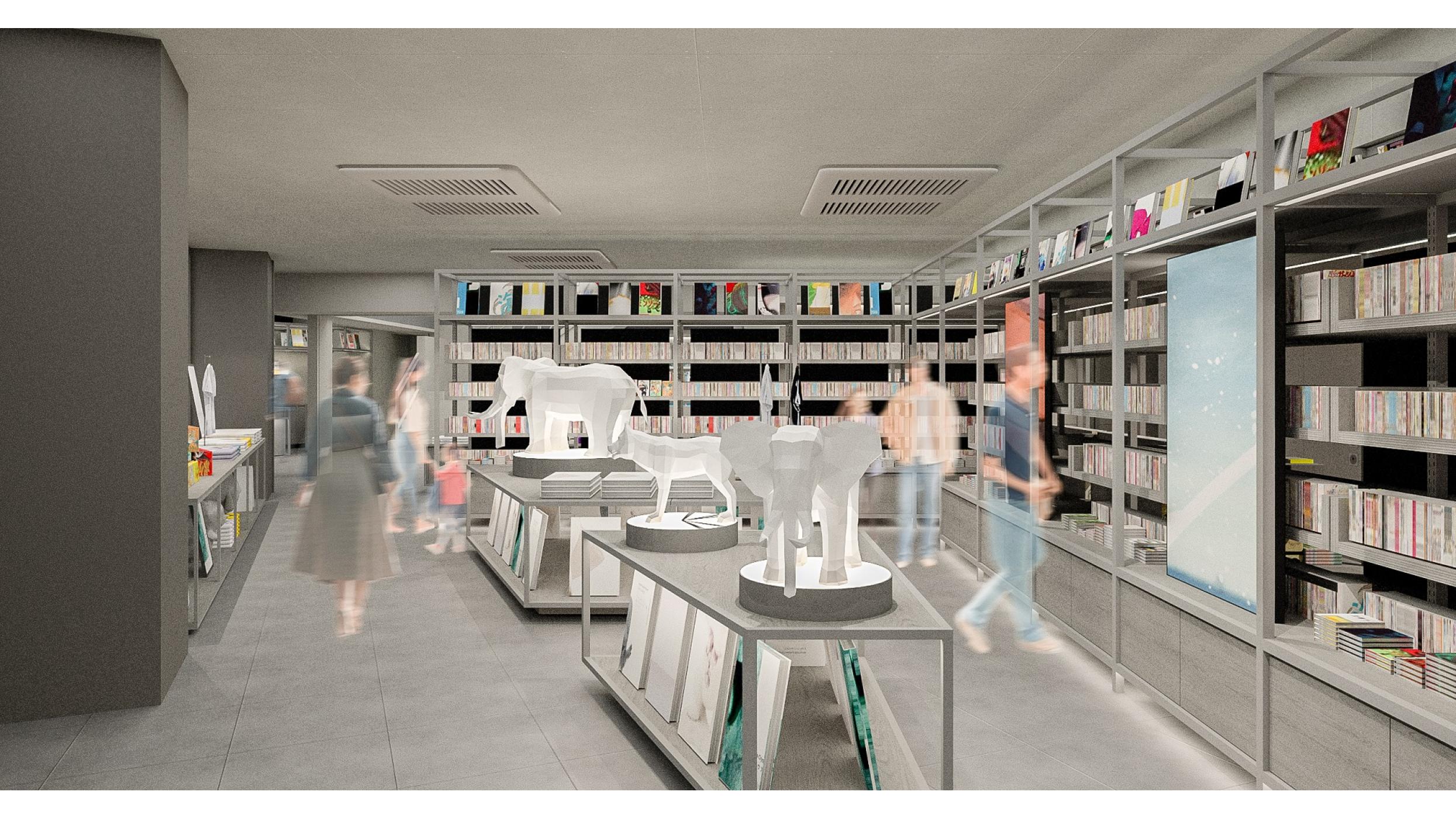 지하 1층과 지상 1층 노면과 마주한 자리에 꾸며지는 IP 콘텐츠의 콜라보 발신장, 이를 츠타야는 'SIPS'라 이름 붙였어요.