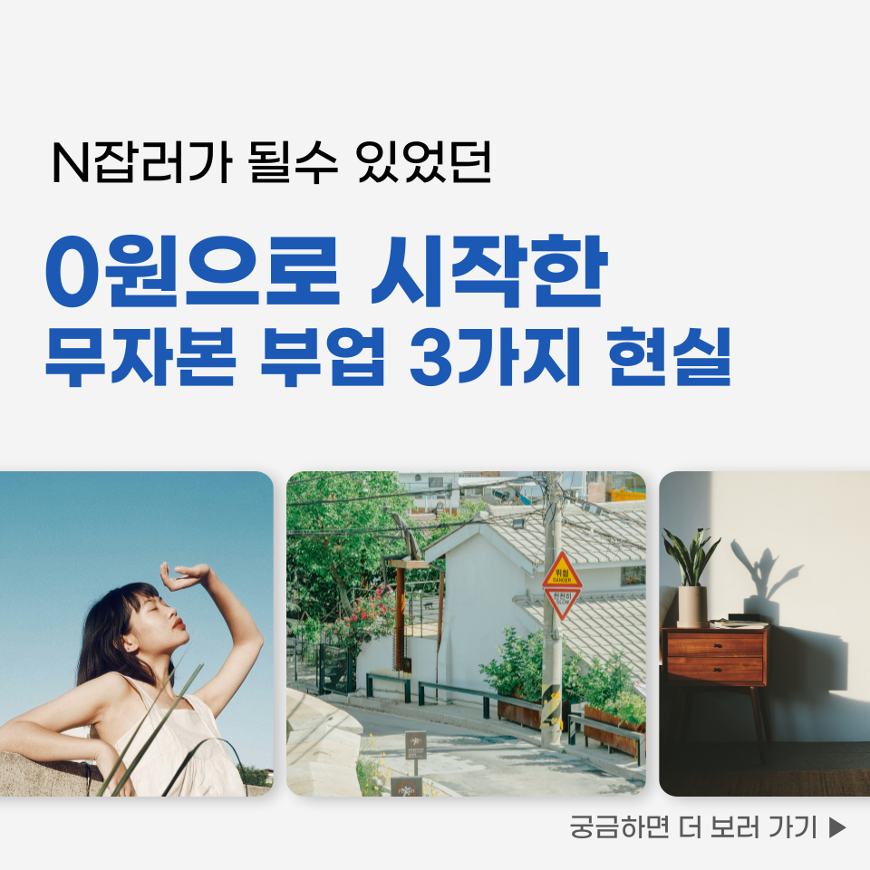 N잡러가 될수 있었던 무자본 직장인부업3가지의 썸네일 이미지