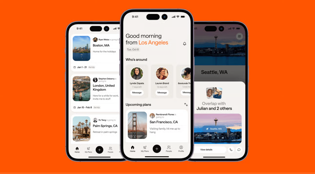 모지(Mozi) 앱 화면. 에반 윌리엄스가 2024년 공동 창업한 소셜 서비스로, ‘사람 간의 실제 만남’을 지향한다.출처: https://tech.therundown.ai/p/twitter-co-founder-launches-mozi