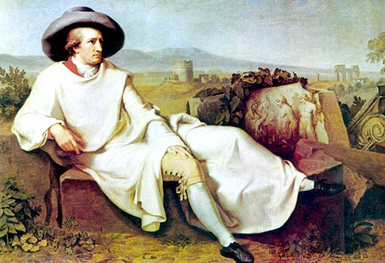 독일의 화가 요한 하인리히 빌헬름 티슈바인(1751-1828)이 그린 이탈리아 여행 중의 괴테 초상화(1787년 작) https://terms.naver.com/entry.nhn?docId=3569159&cid=59014&categoryId=59014