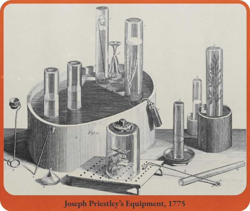 <b><i>Figure.5 </i></b>조지프 프리스틀리의 실험 장비
