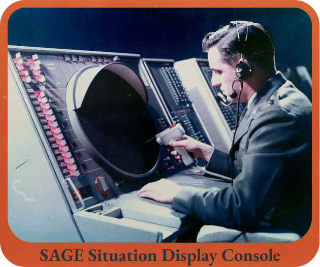 <b><i>Figure.13 </i></b>SAGE 콘솔을 사용하는 모습 ⓒcomputerhistory.org