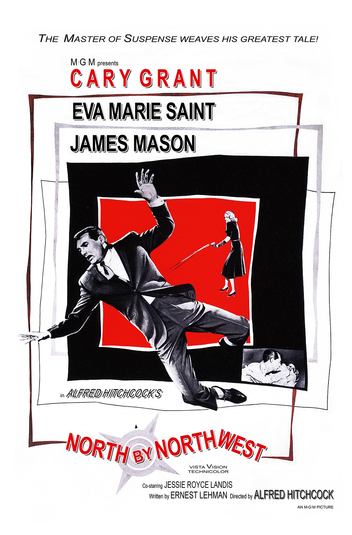 North by Northwest Hitchcock poster