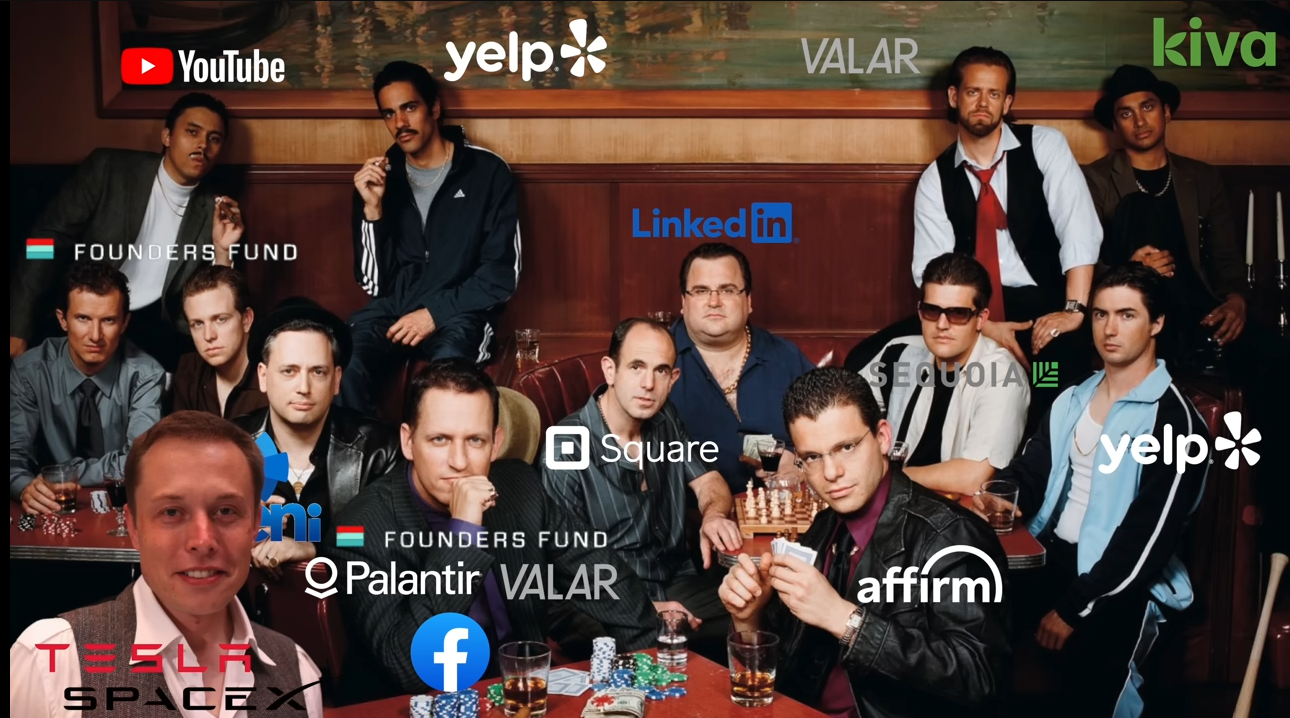  2007년 포춘(Fortune)지에 실린 페이팔 마피아의 상징적인 단체 사진 (일론 머스크는 당일 다른 일정으로 촬영에 불참했다고 해요.) *사진출처: 유튜브 'Newsthink' 채널 (사진 클릭시 해당 영상으로 이동해요)