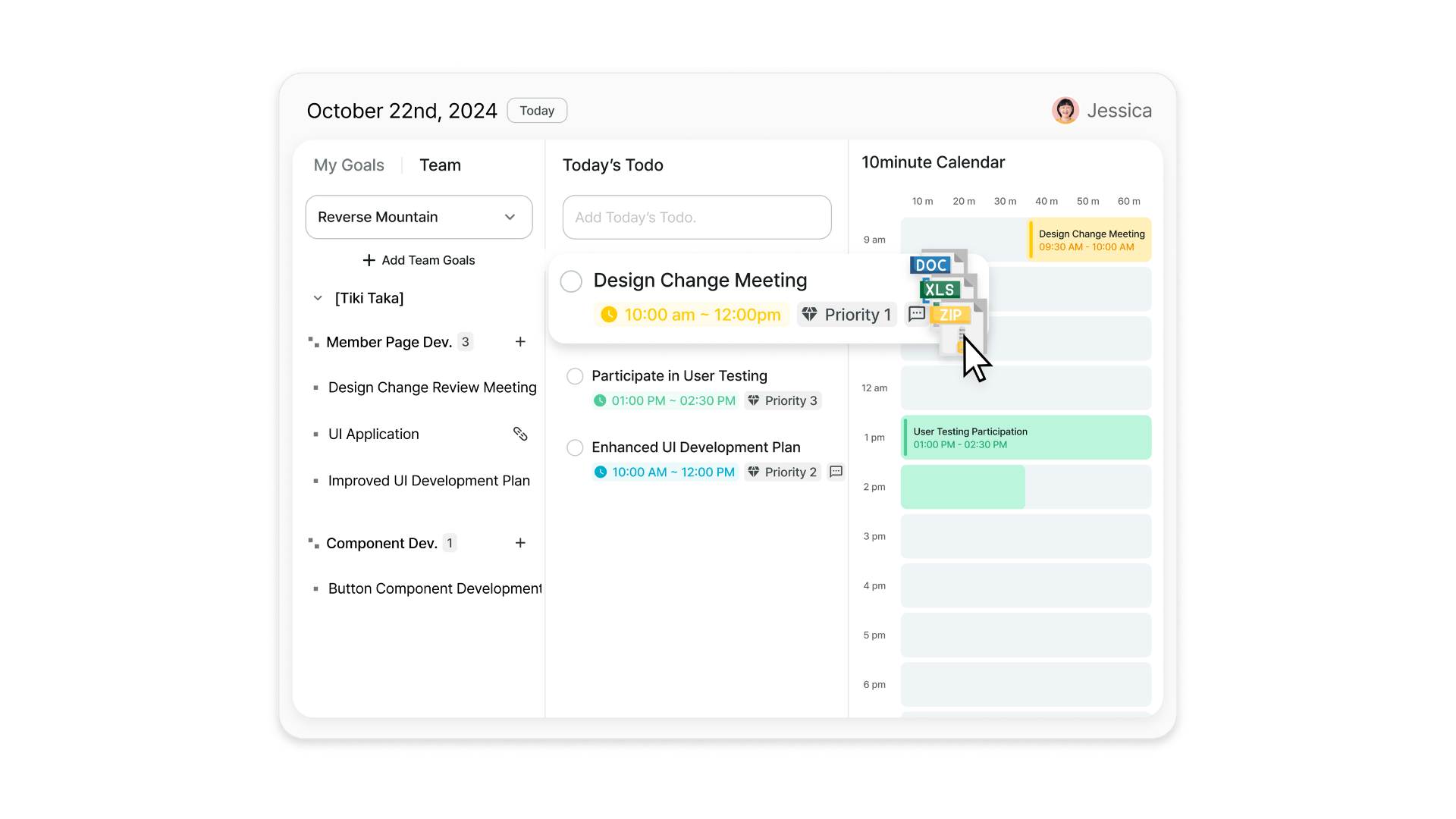 투두리스트, 우선 순위, 시간 계획을 설정하고 시각화할 수 있습니다.