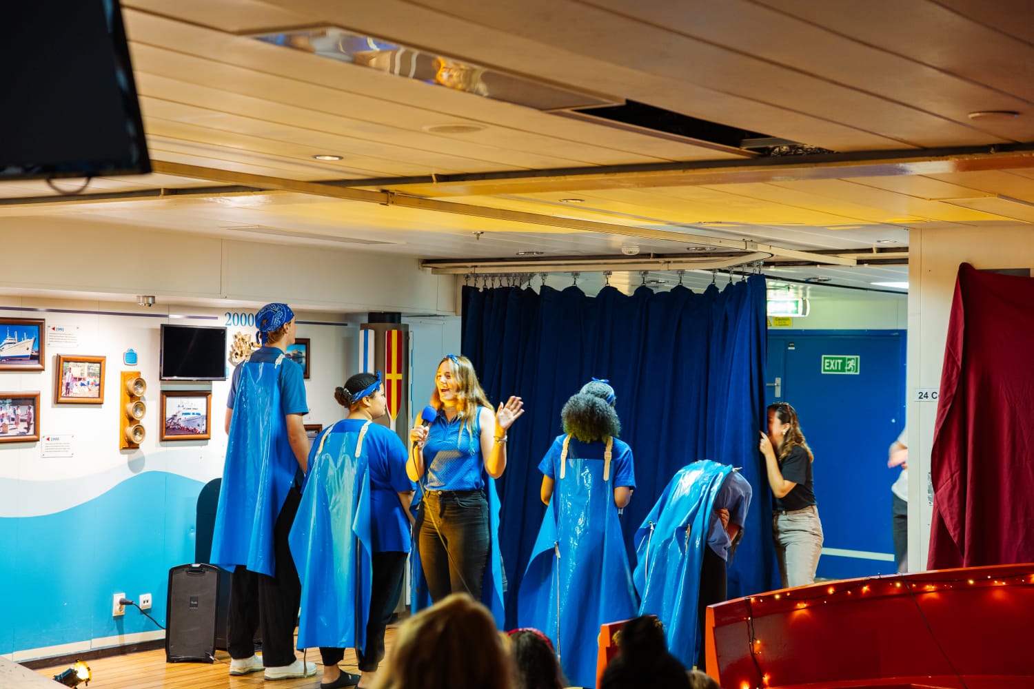 Friends from the department performing in the talent show