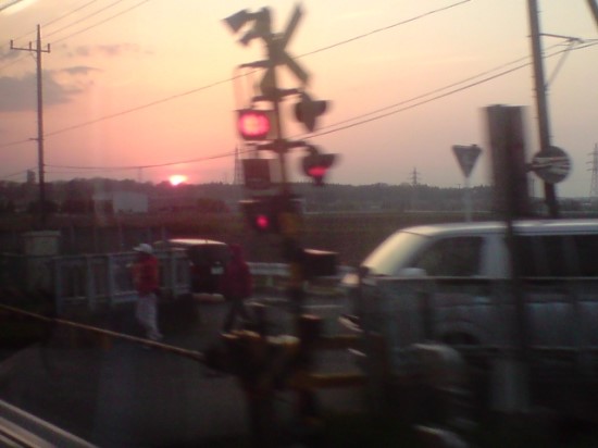 2009년 4월 5일, 스카이라이너를 타고 시내로 들어가는 길.