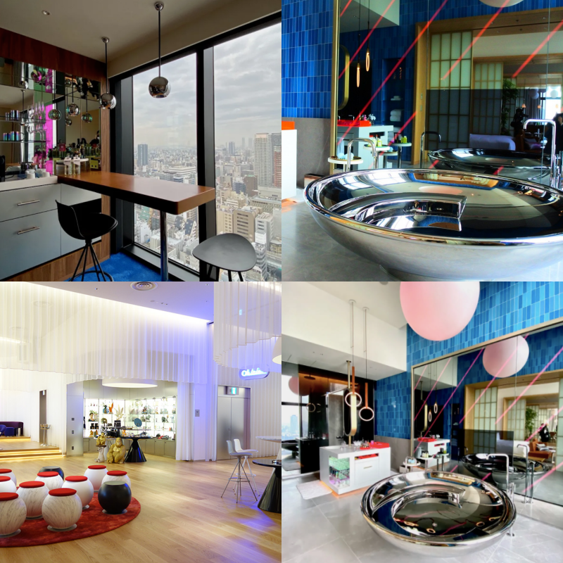 객실이 '동그라미'를 기본 모티브로 가져와 놀이터 같은 느낌을 줘요. 