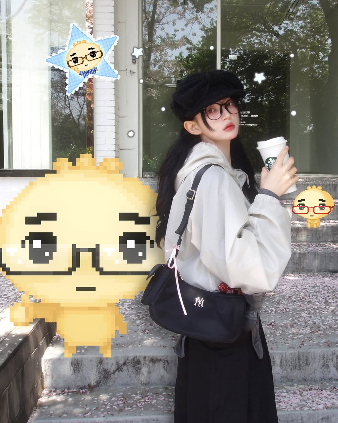 그믐님과 따봉중인 안경만두