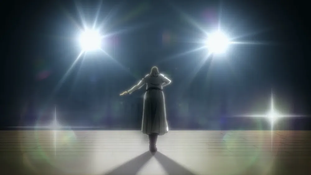 레벨리오 전투 전, 레벨리오 수용구에서 빌리 타이버가 연설하고 있다.