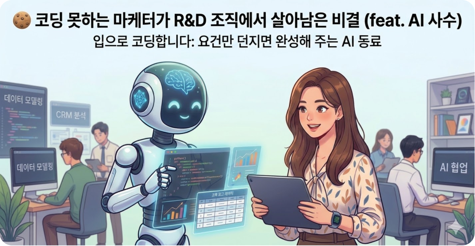 🍪 코딩 모르는 마케터가 R&D 조직에서 살아남은 비결 (feat. AI 사수)의 썸네일 이미지