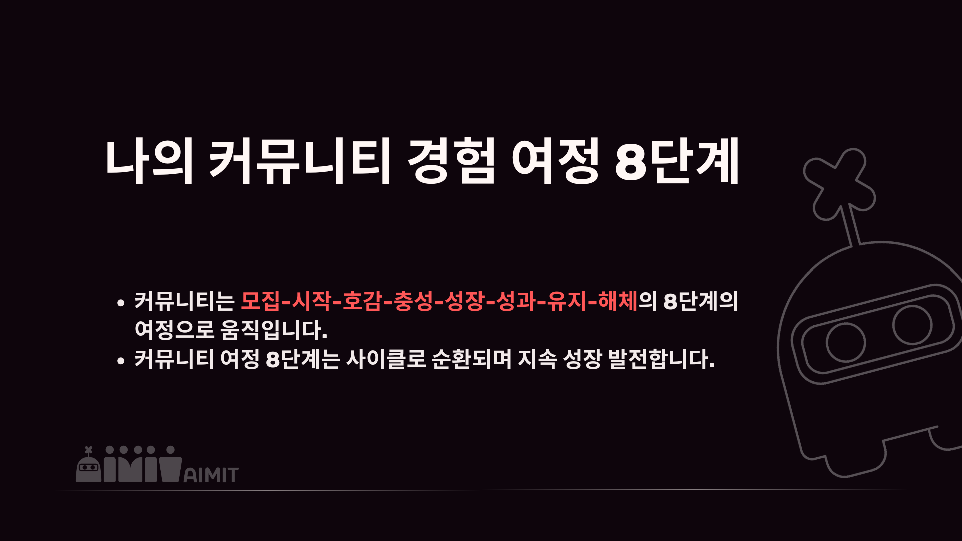 AIMIT 커뮤니티 경험 여정 8단계