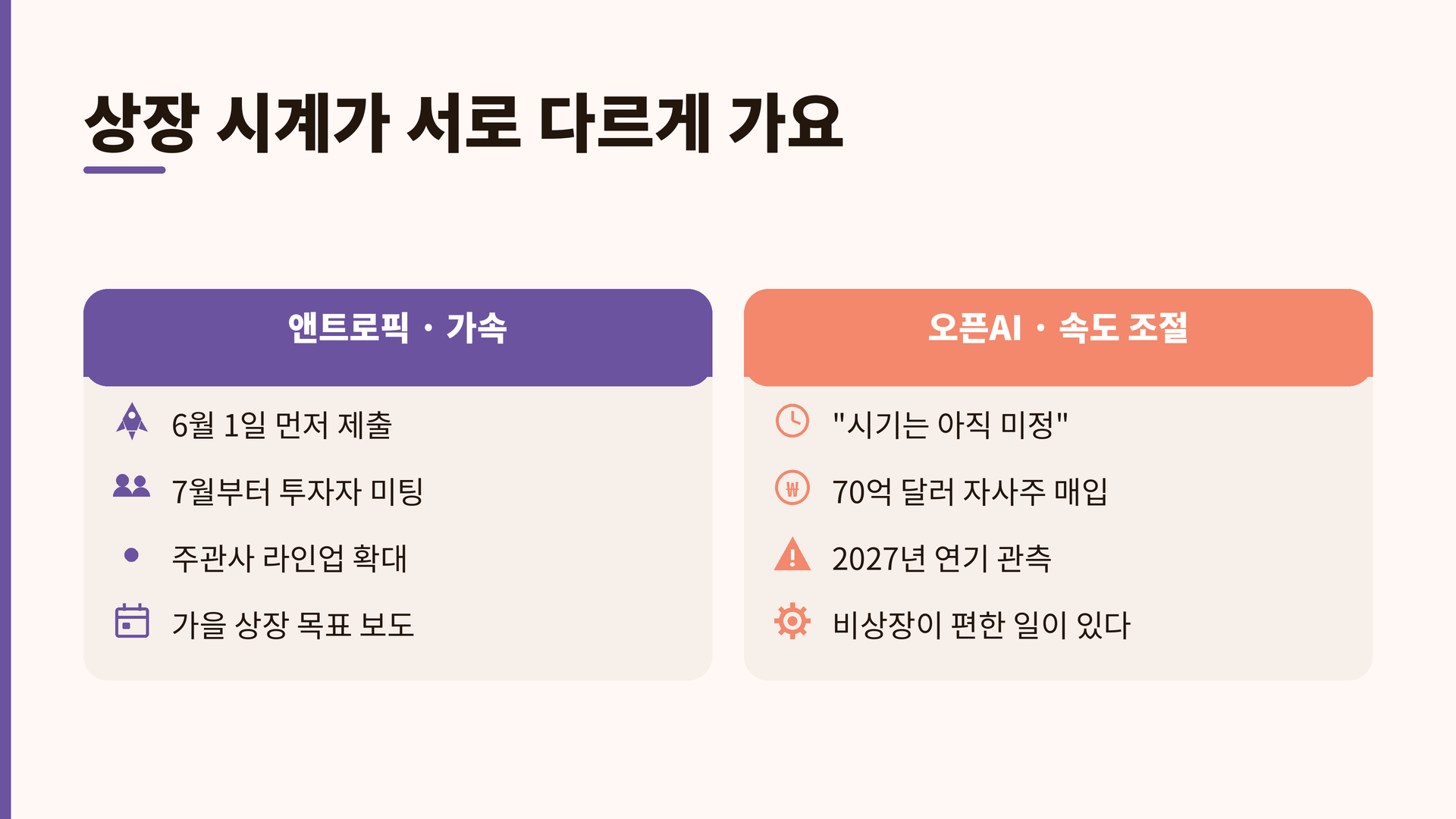 &nbsp; 직원 지분을 사주는 건 보통 '급하지 않다'는 신호로 읽혀요 (테크크런치 2026.08.10, 오픈AI 공식 공지)&nbsp;&nbsp;