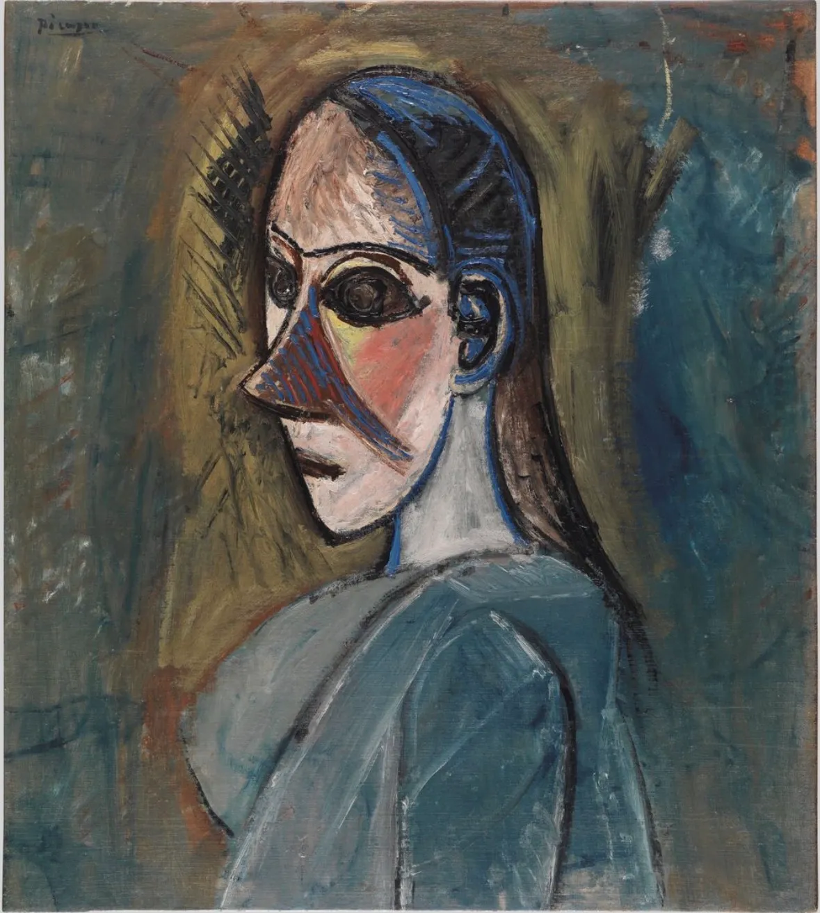 <여인의 흉상>, 파블로 피카소, 1907년 6-7월 © 2026- Succession Pablo Picasso - SACK(Korea) © Centre Pompidou, MNAM-CCI/Philippe Migeat/Dist. GrandPalaisRmn
