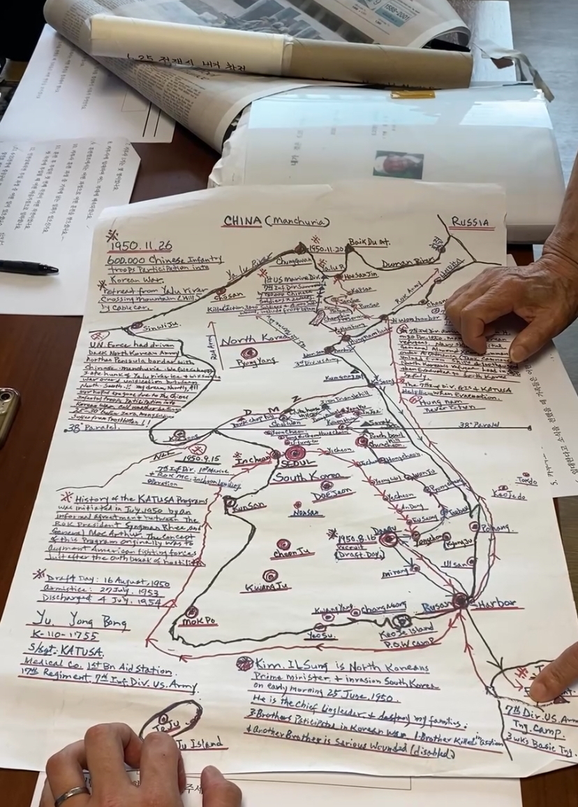 사진 6. 류영봉 참전용사 자택 방문 사전 인터뷰 사진(2021) / 출처: ArchMuse