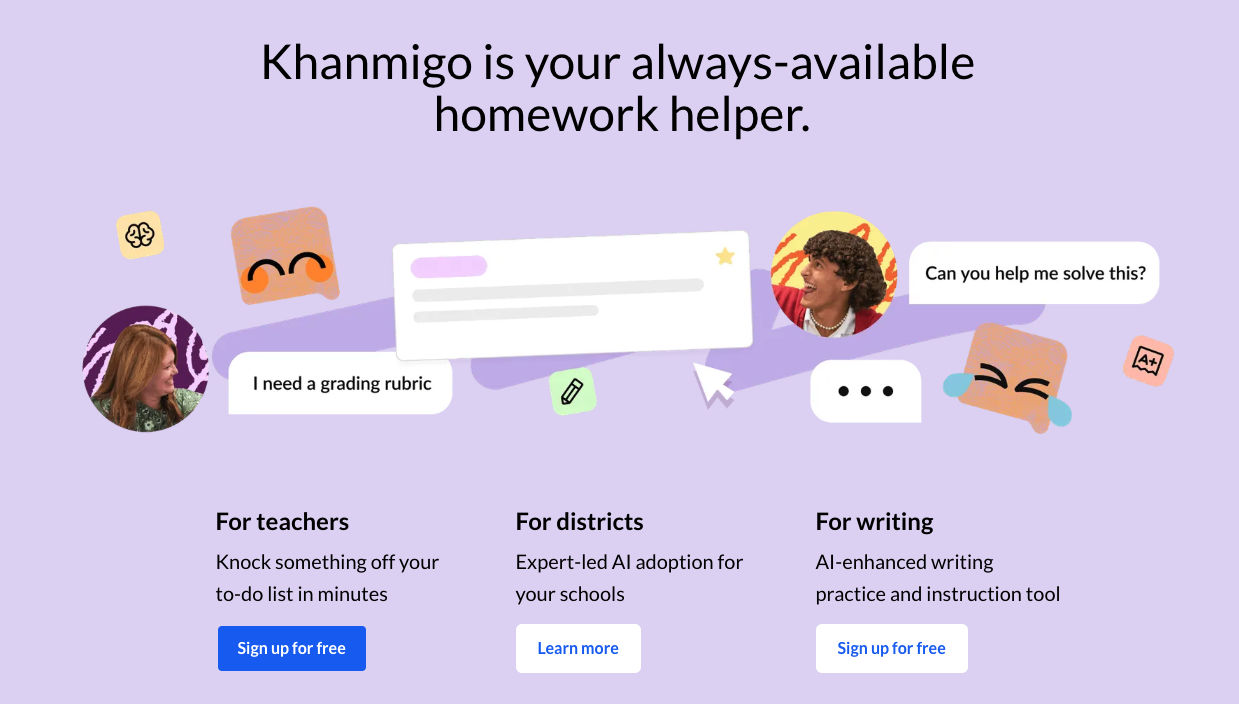 Khan Academy의 Khanmigo 서비스 소개