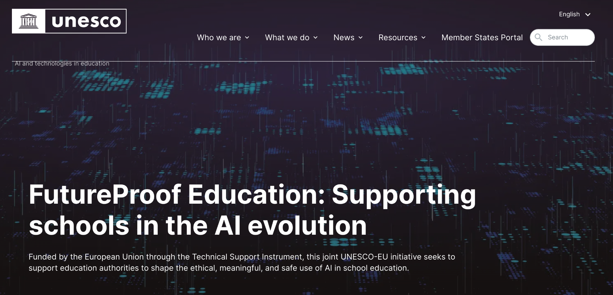 UNESCO-EU ๊ณต๋ ์ด๋์
ํฐ๋ธ FutureProof Education