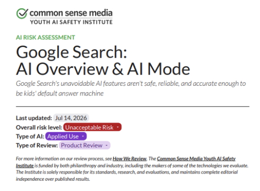 Common Sense Media 보고서